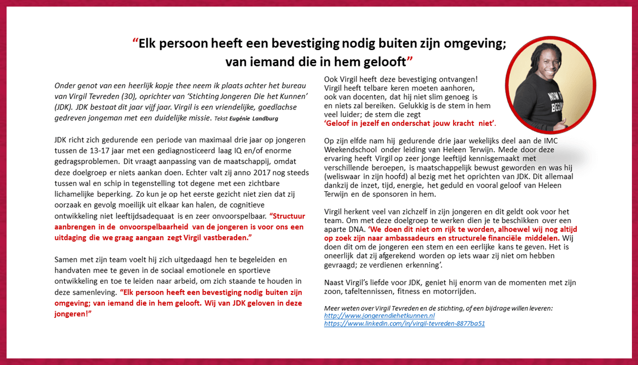Maak kennis met Virgil Tevreden